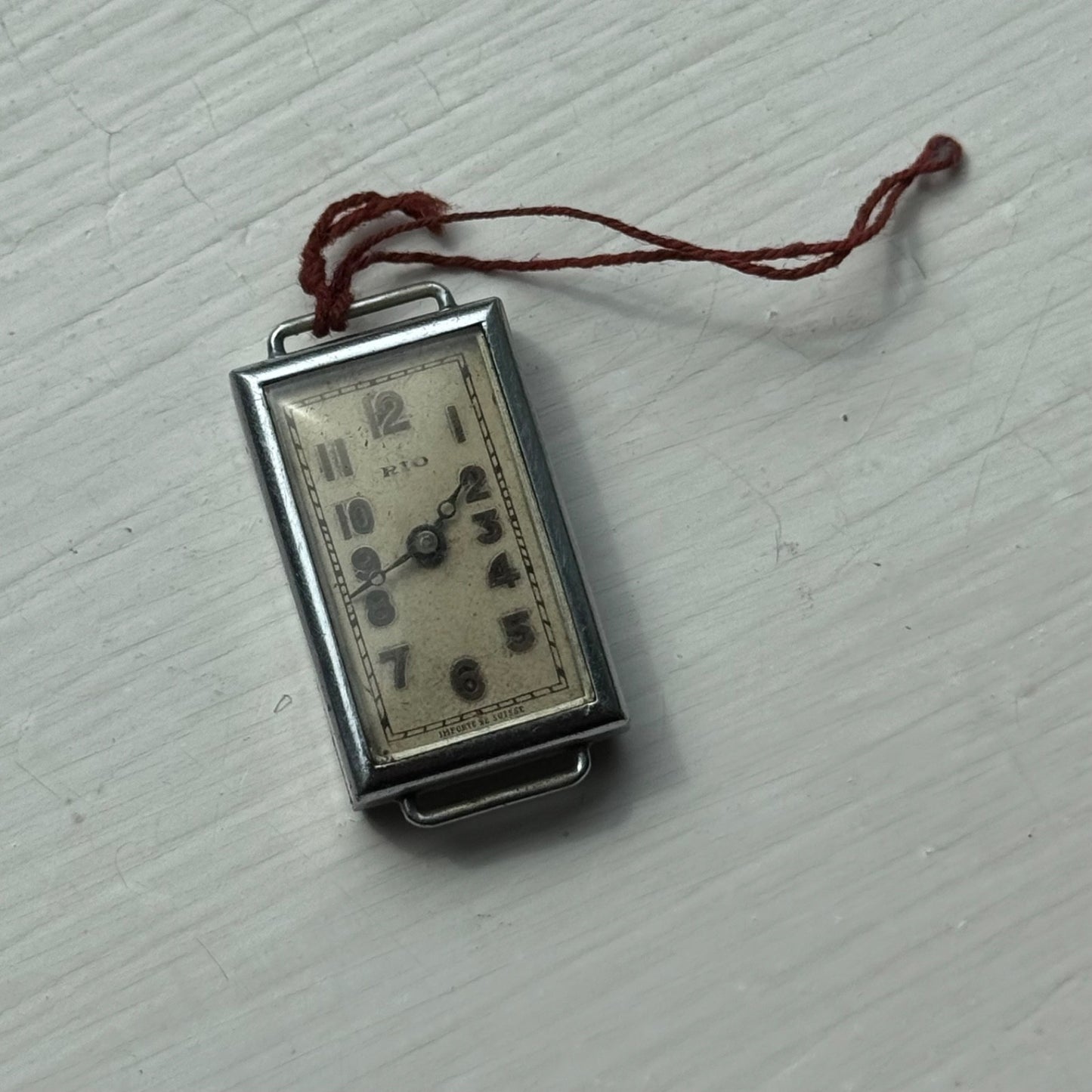 17mm Vintage Rio Oris Novoris Cal 200G Rectangle Manual Wind Watch PARTS REPAIR