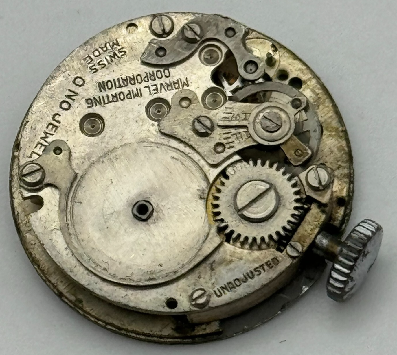 23.6mm Men's Uba Marvel Importing Corporation Manual Wind Watch Movement PARTS