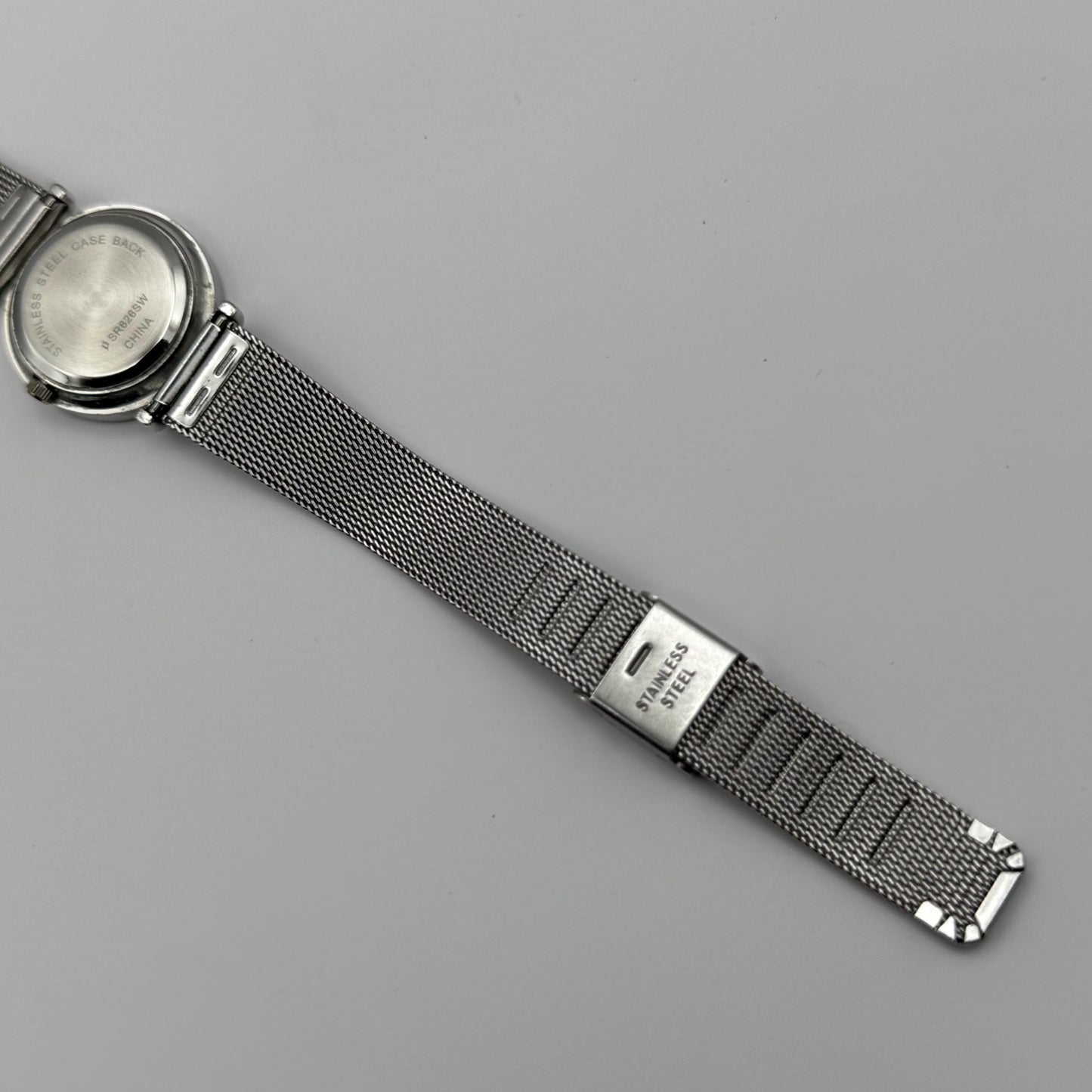 Enternity Ladies Quartz Watch Crystal Markers Silver Tone Mesh Band Working 25mm