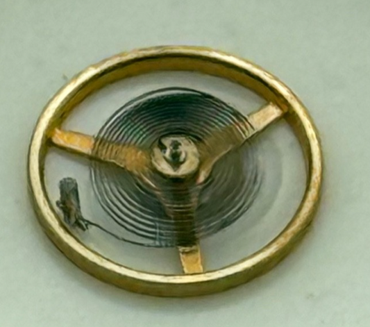 AS 1677 Balance Wheel Complete And Spring 6 1/2''' 1225 M Watch Movement Parts 