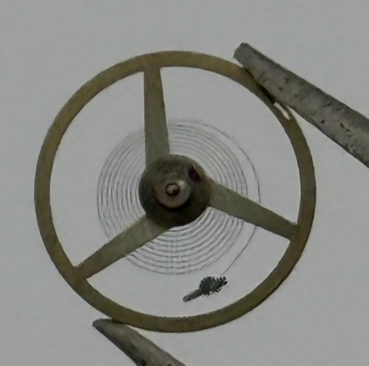 FHF 35-21 Balance Wheel Complete And Spring 1722 M Watch Movement Parts 