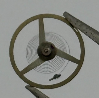 FHF 35-21 Balance Wheel Complete And Spring 1722 M Watch Movement Parts 