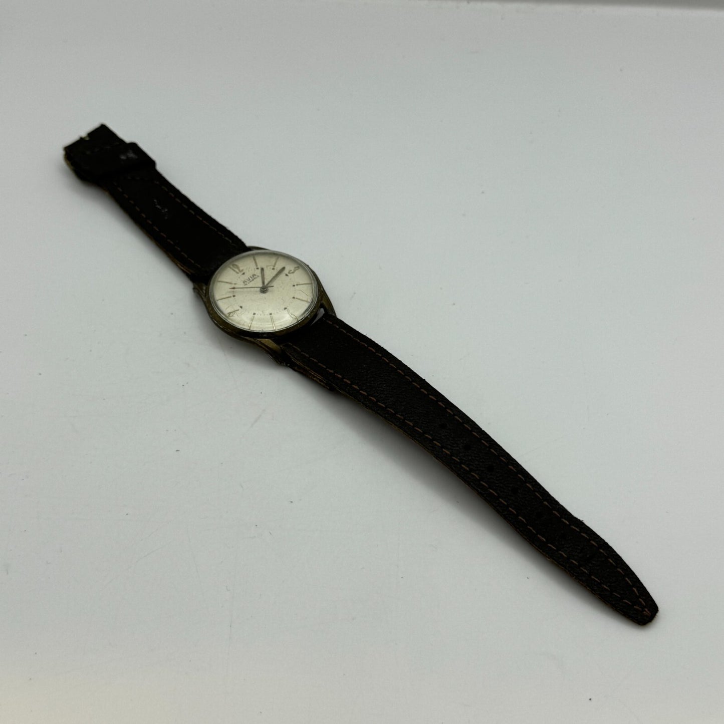 32mm Mens Vintage Avia 15 Jewels FHF 28 Pointer Seconds Hand Swiss Watch PARTS