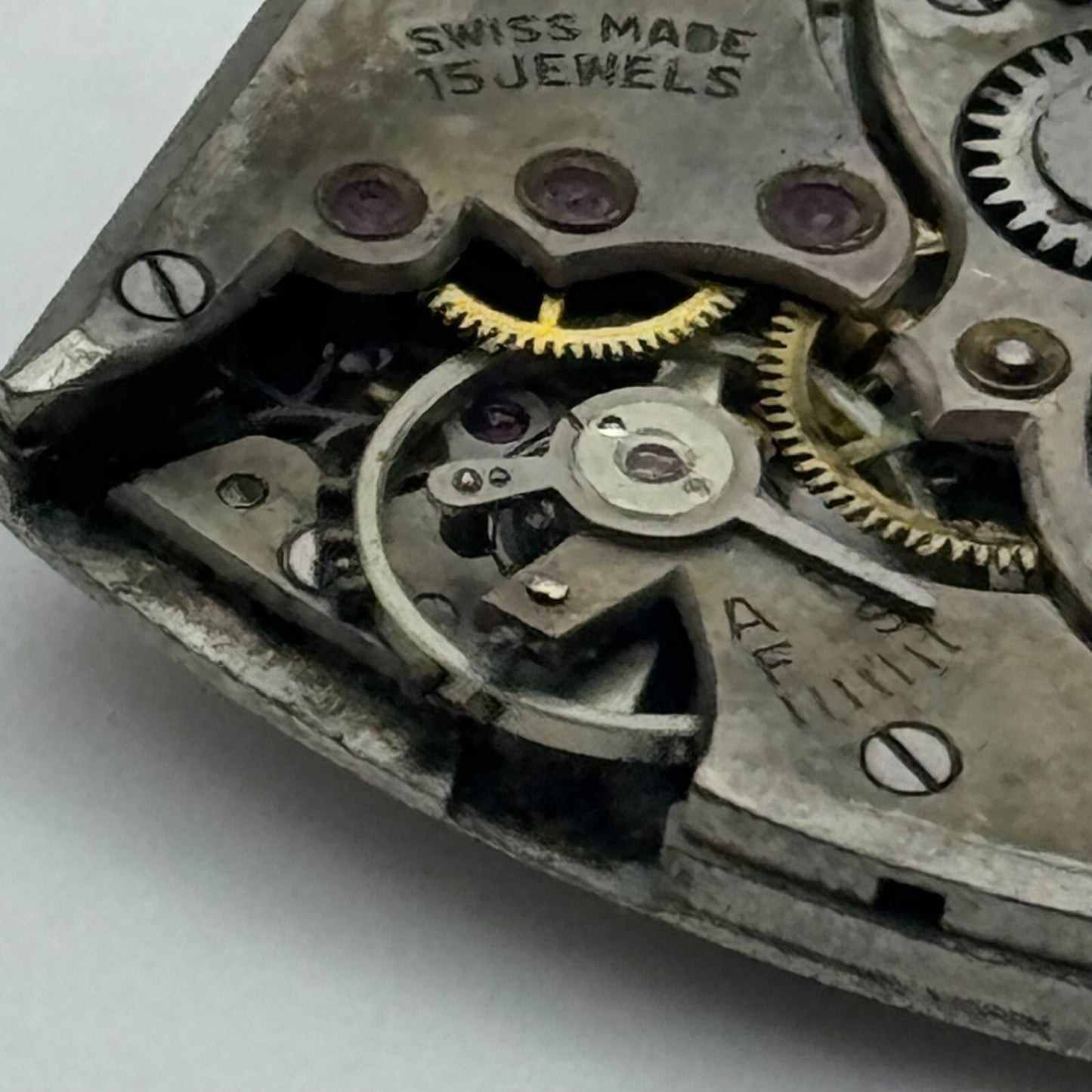 20mm Running Record RWT Tank Watch Movement Manual Wind 15 Jewels Swiss PARTS