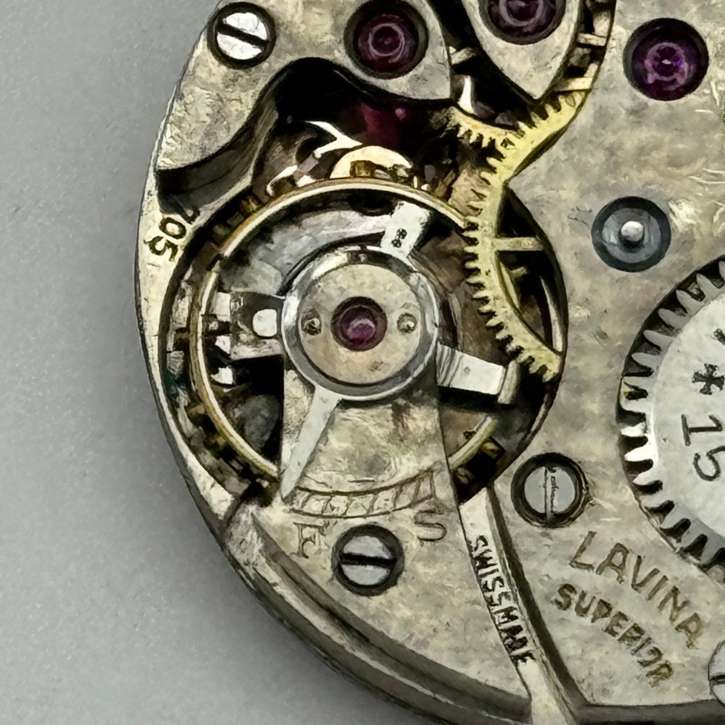 23.6mm Running Lavina Cal 705 Manual Wind Watch Movement Swiss Vintage PARTS