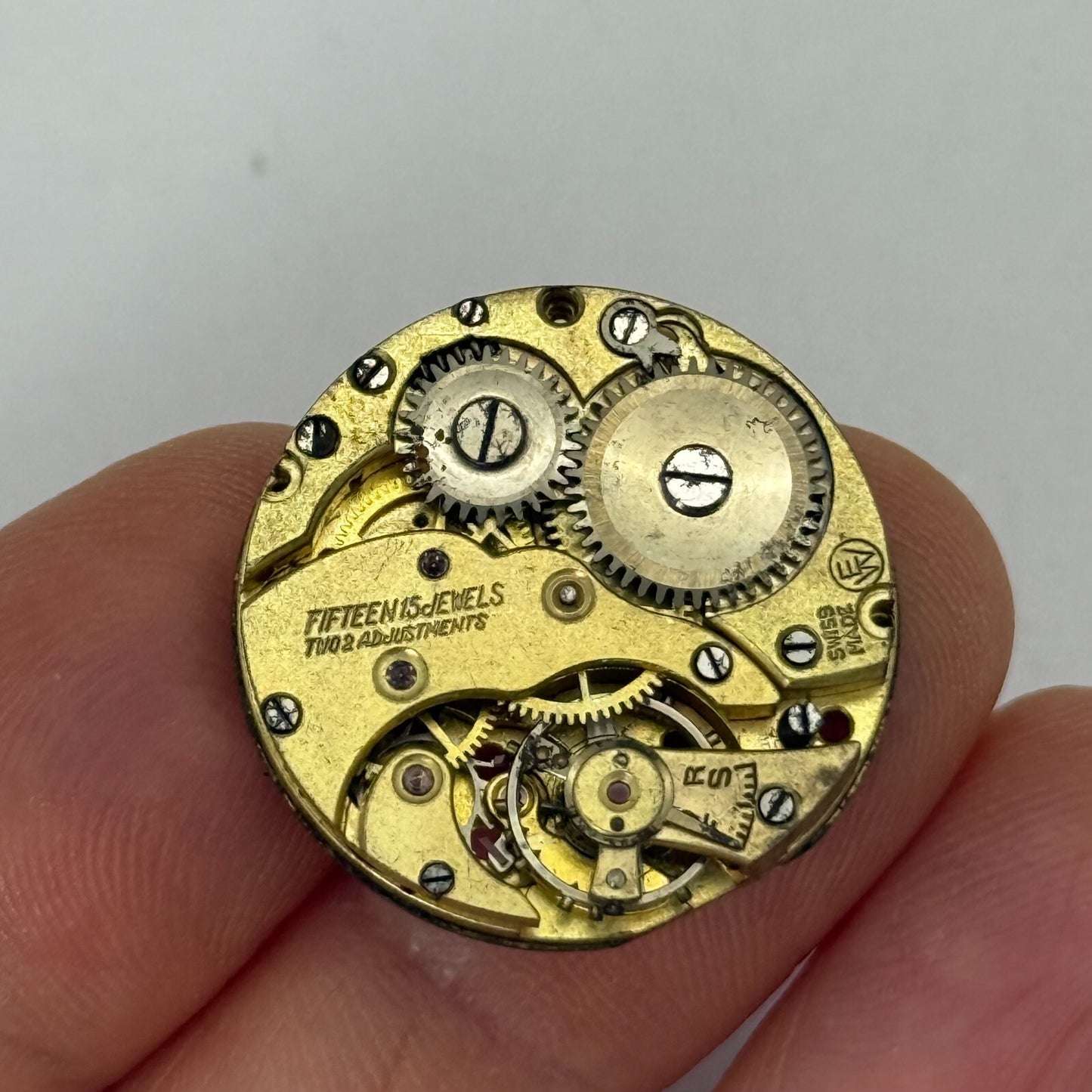 23.2mm Vintage AS 341 A Schild Partial Manual Wind Watch Movement PARTS REPAIR