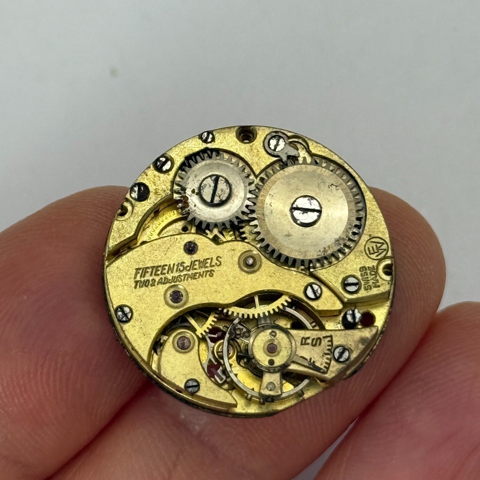 23.2mm Vintage AS 341 A Schild Partial Manual Wind Watch Movement PARTS REPAIR