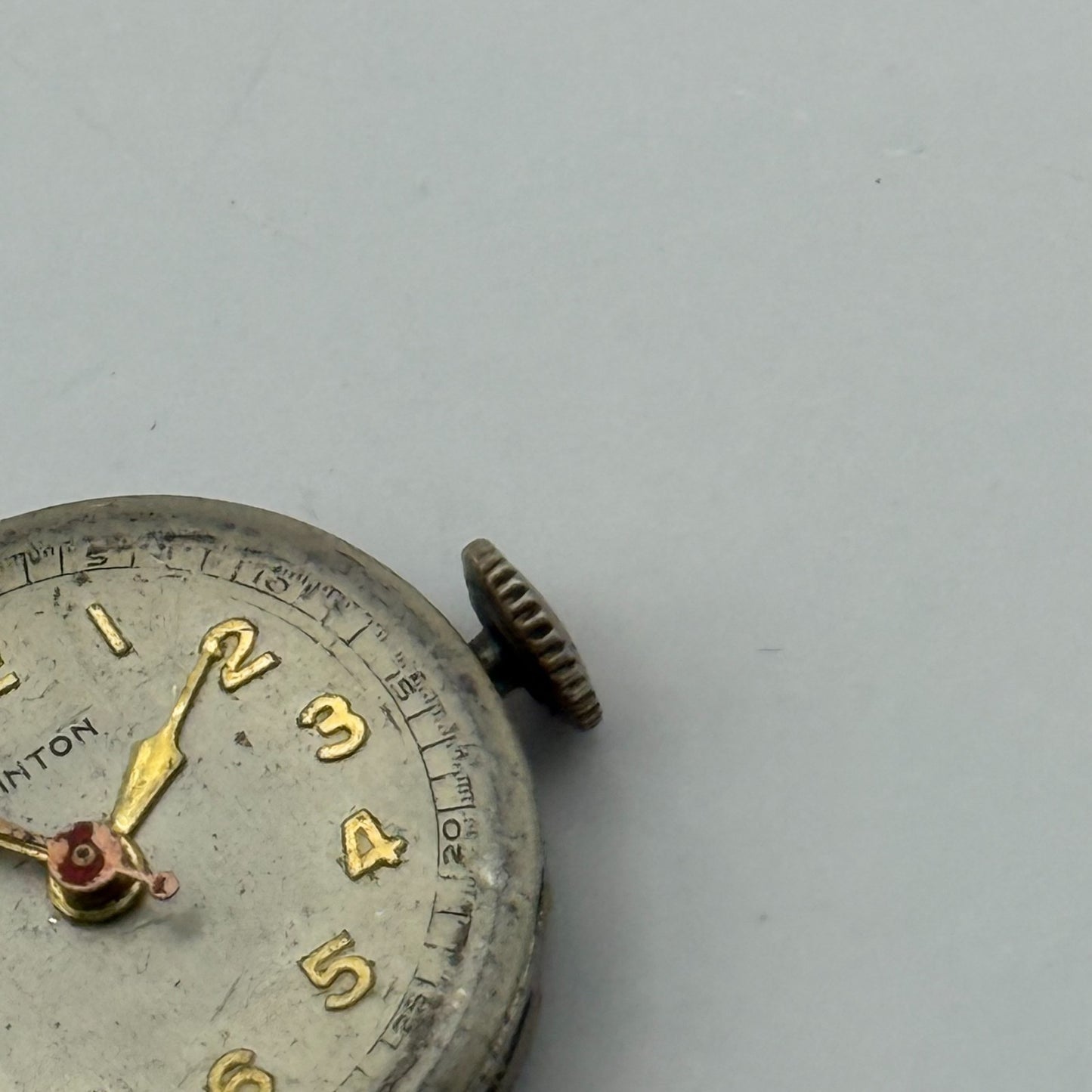 Clinton Sweep Seconds Watch Movement Running Manual Wind Vintage Parts 19.7mm