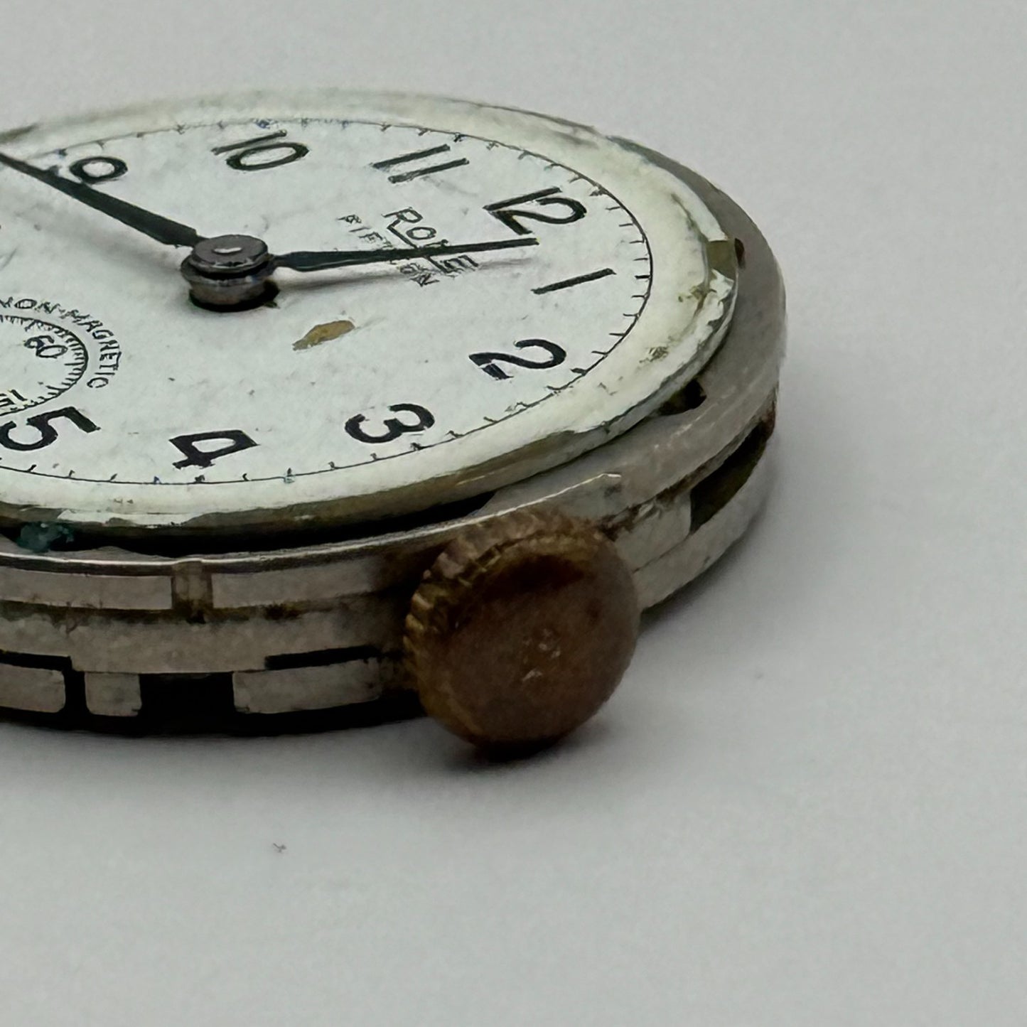 FHF 70 Watch Movement Rone Fifteen 1046 Manual Wind Vintage Parts Repair 23.7mm