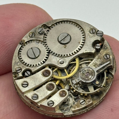 23.7mm Unidentified Porcelain Bullseye Dial Trench Watch Movement Manual Wind