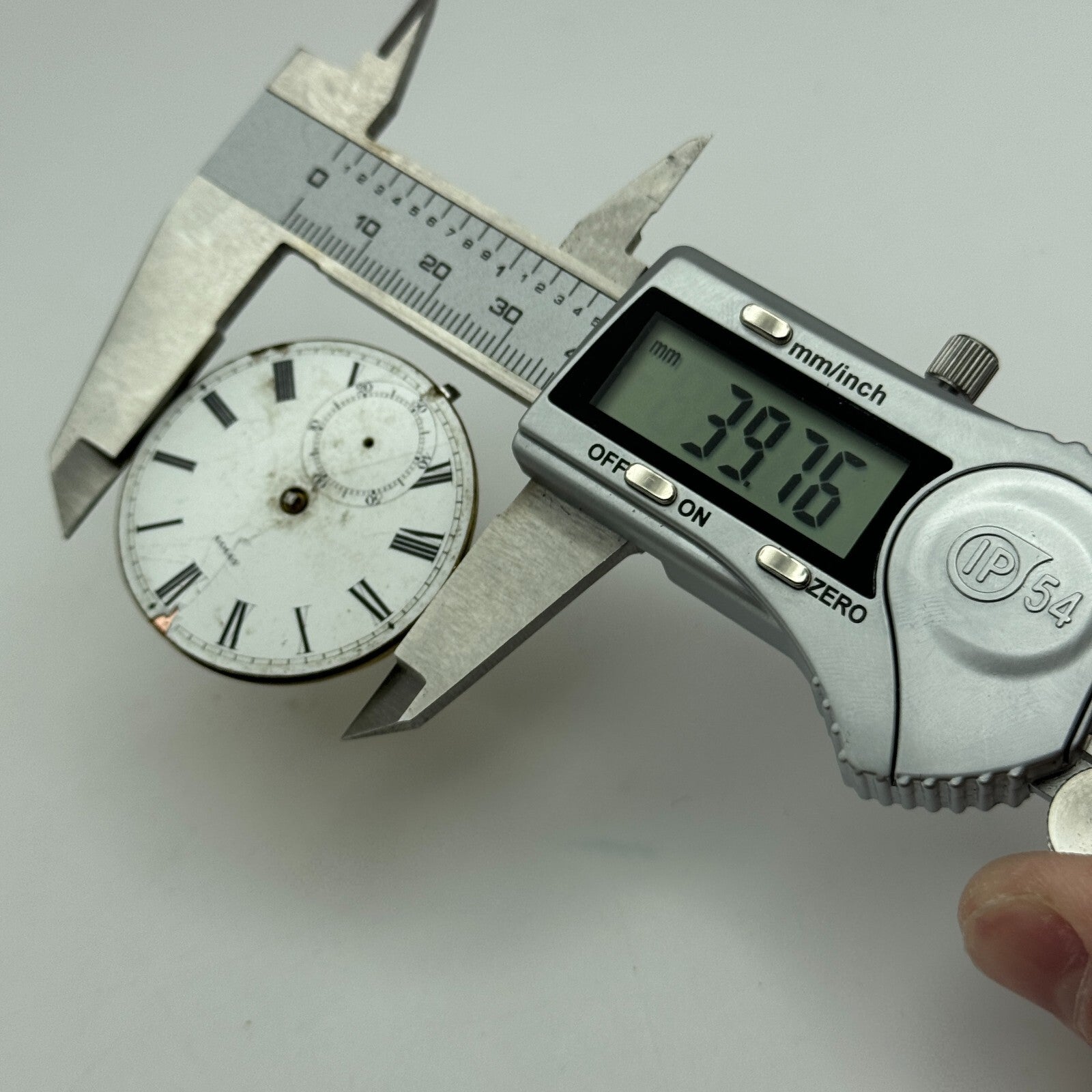 39.7mm W B Lahe Romford Antique English Fusee Pocket Watch Movement PARTS SPARES