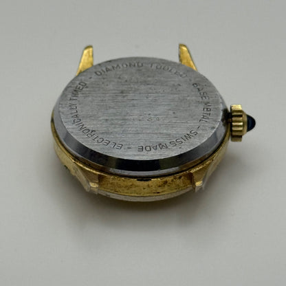 25mm Running Vintage Lucerne Diamond Tooled Swiss Gold Plated Manual Wind PARTS