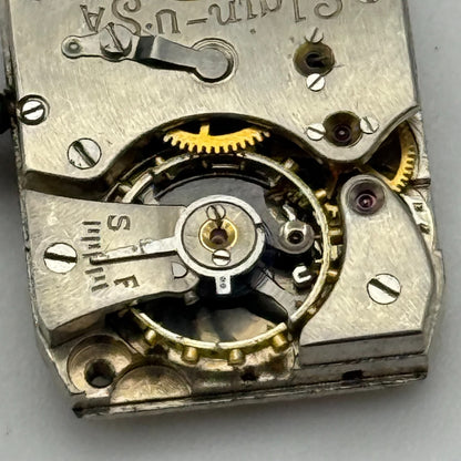 Running 1938 Vintage 18/0s Elgin 522 Model 1 American Watch Movement FOR PARTS