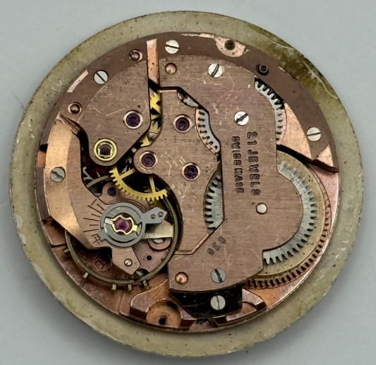 Helvetia 830 Watch Movement Chalet Manual Wind Vintage Swiss Parts Repair 25.8mm