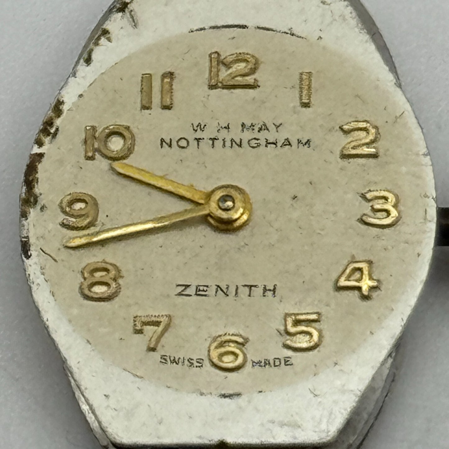 12.8mm Ladies Zenith Cal 525 W H May Nottingham Manual Wind Watch Movement PARTS