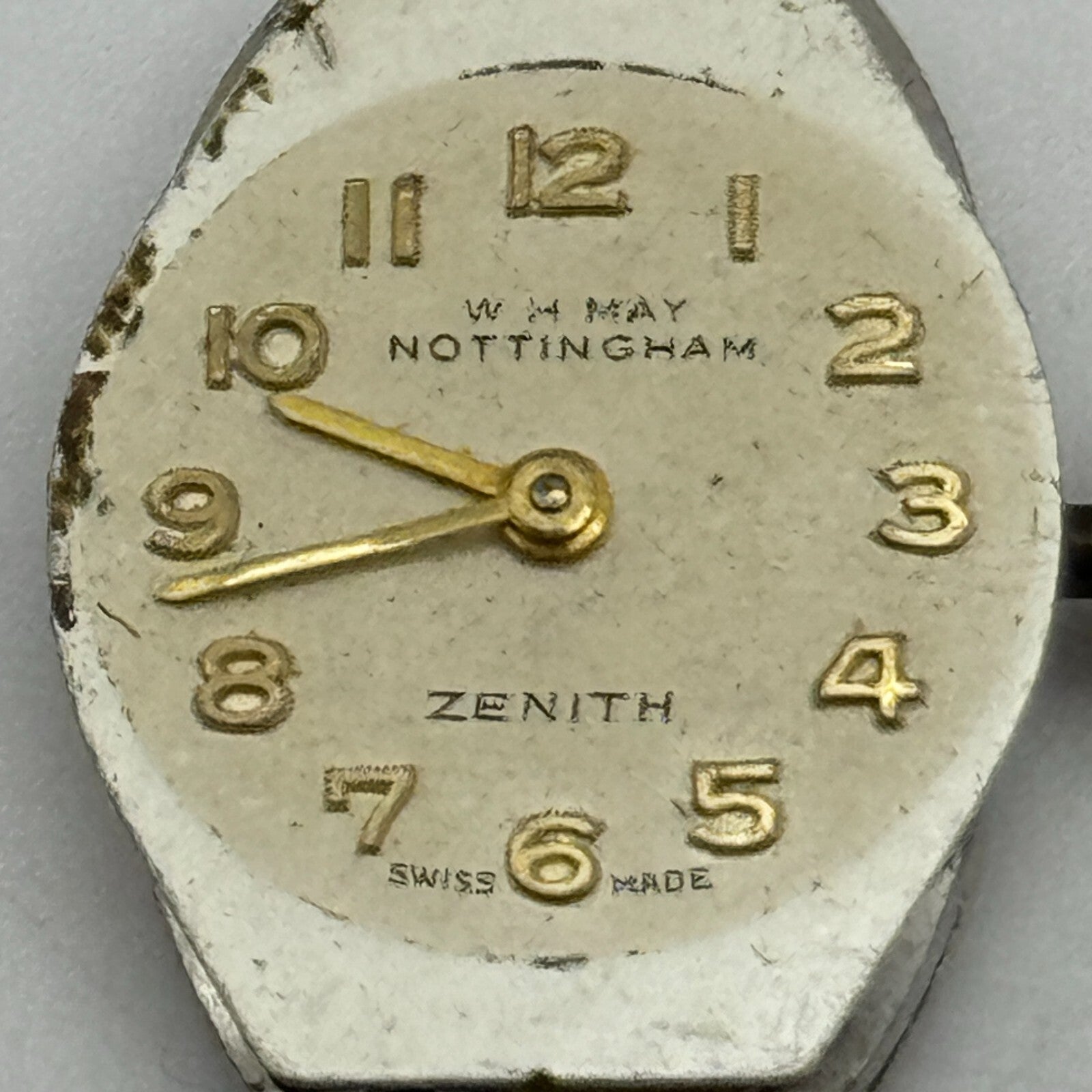 12.8mm Ladies Zenith Cal 525 W H May Nottingham Manual Wind Watch Movement PARTS