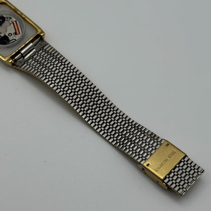 Limit Ladies Quartz Watch Black Dial Gold Tone Bracelet 24mm PARTS REPAIR