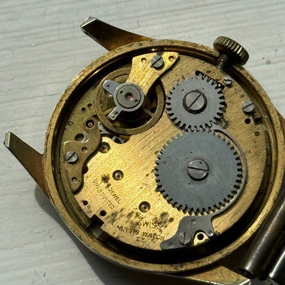 34mm Men's Vintage Lucerne Antimagnetic Swiss Manual Wind Watch PARTS REPAIR