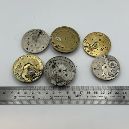 Bundle Mixed Antique / Vintage Pocket Watch Movements Joblot PARTS REPAIR SPARES