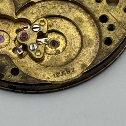 Longines 12.68Z Watch Movement Vintage Incomplete Parts Repair Swiss 27.4mm