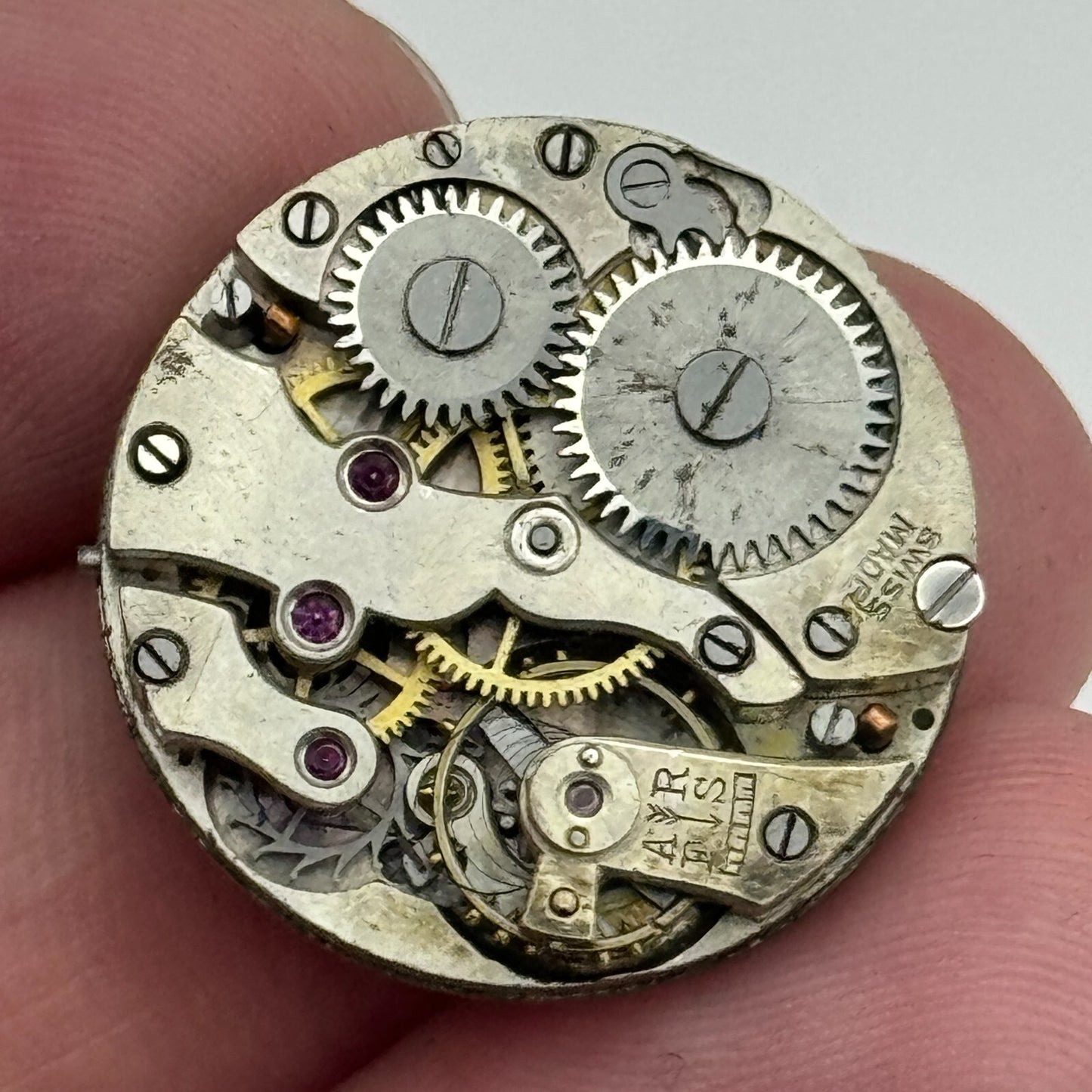 23.6mm 15 Jewels Swiss Porcelain Dial Trench Watch Movement Manual Wind PARTS