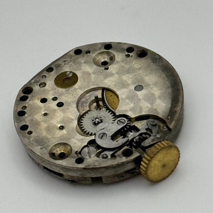 23.6mm Unidentified 15 Jewels Manual Wind Watch Movement Swiss Vintage PARTS