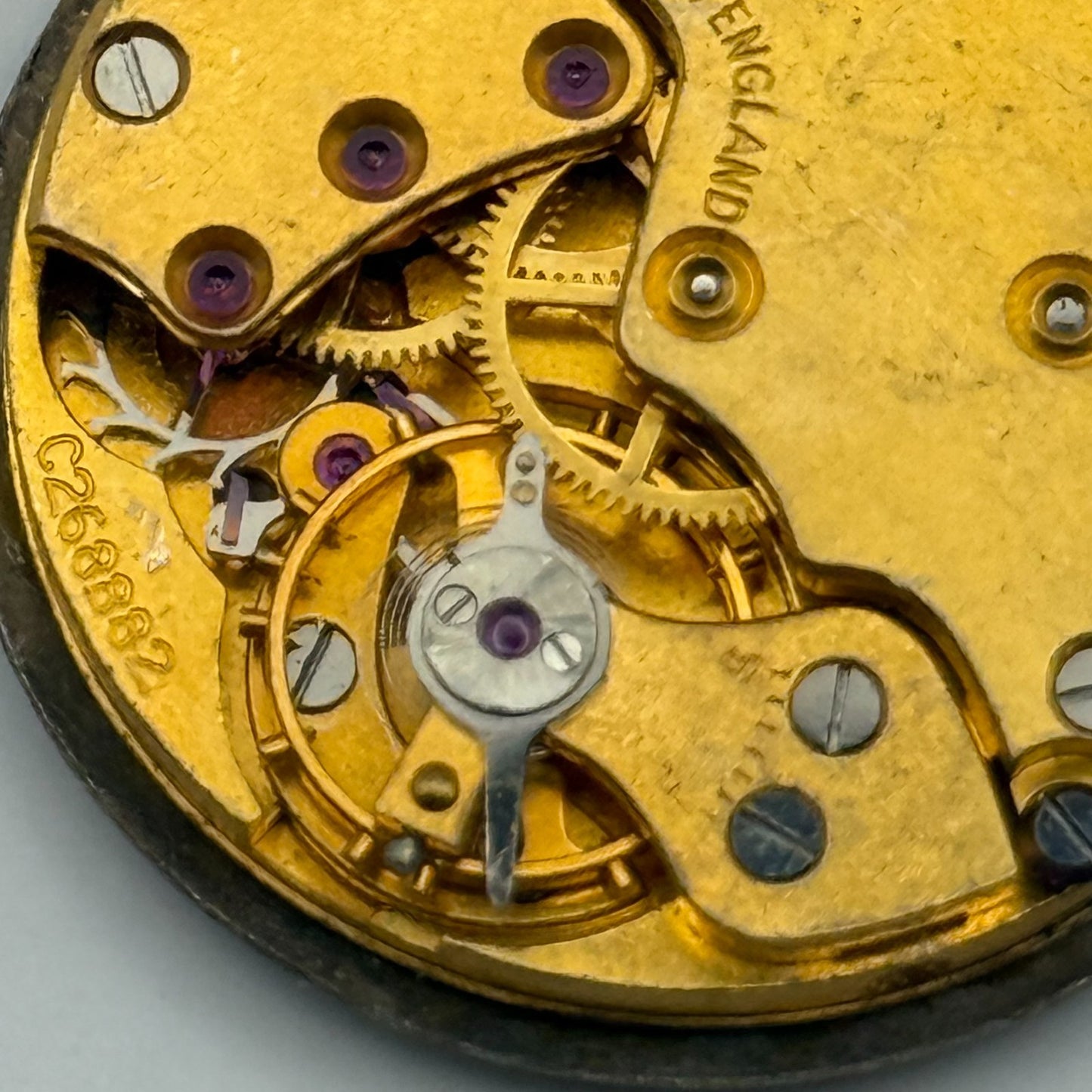 Smiths De Luxe 15 Jewels C268882 Watch Movement Manual Wind Vintage Parts 26.9mm