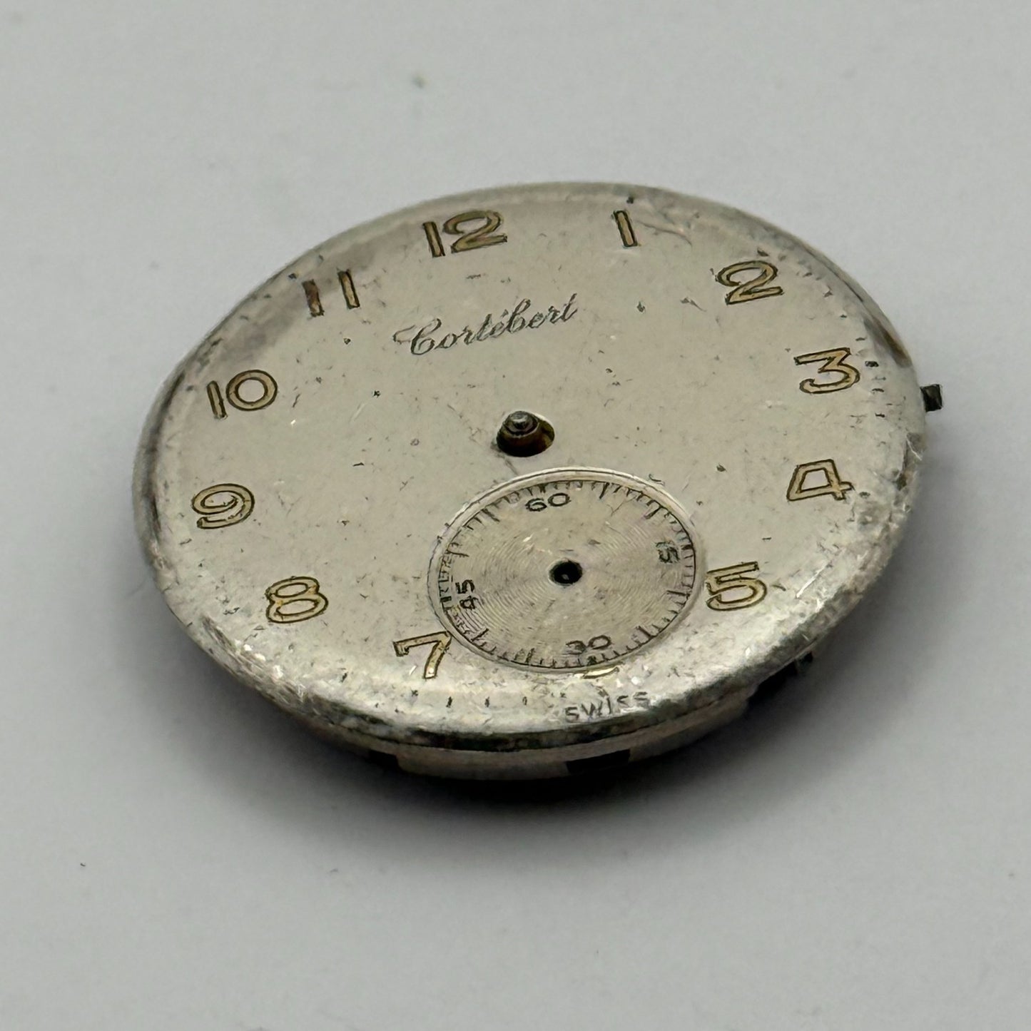 Cortebert Cal 665 Watch Movement 15 Jewels Sub Seconds Manual Wind Parts 25.3mm