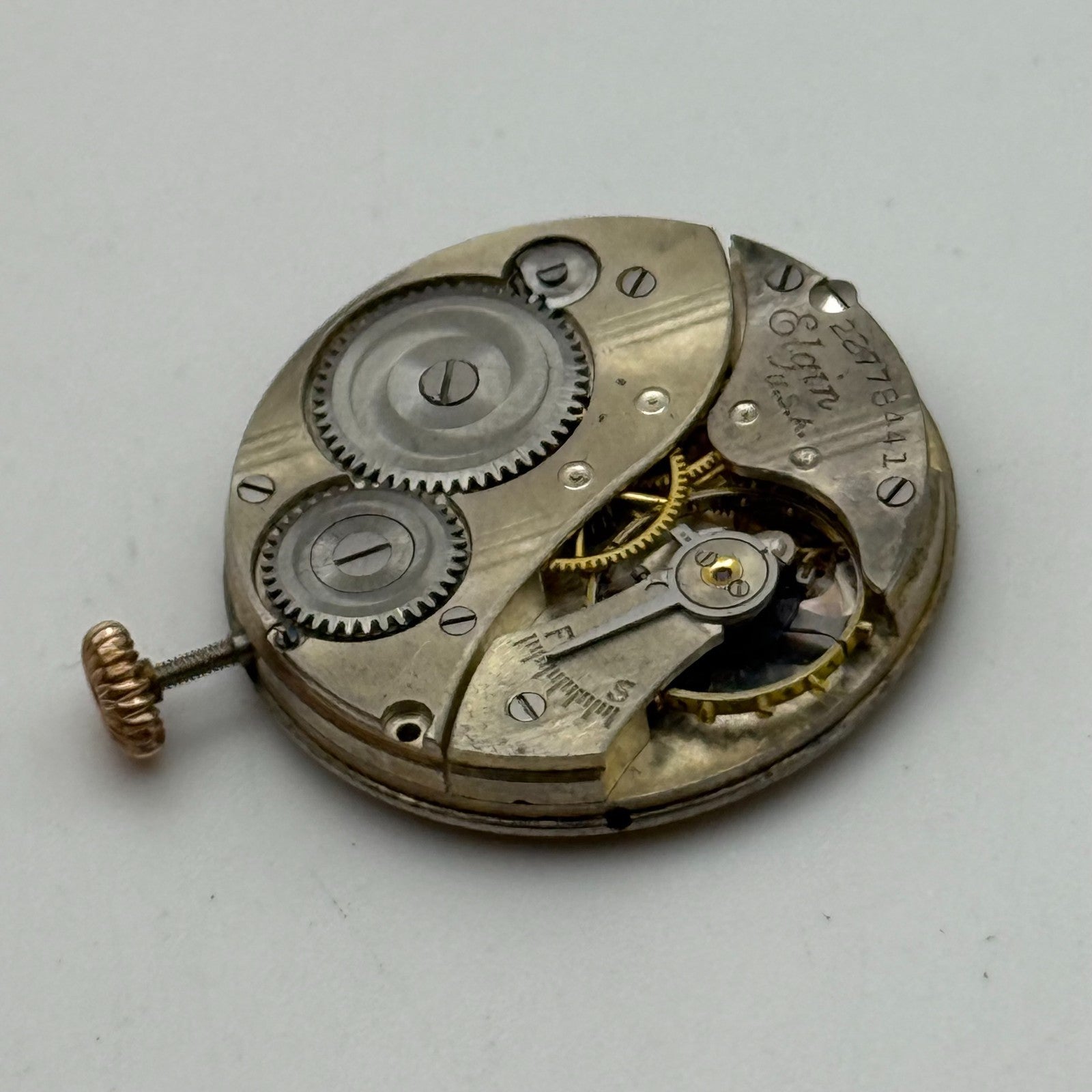 1920 Antique 6/0s Elgin 431 Model 2 American Watch Movement PARTS REPAIR SPARES
