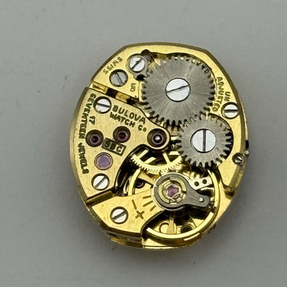 13mm Vintage Ladies Bulova 5BC Manual Wind Swiss Watch Movement PARTS REPAIR