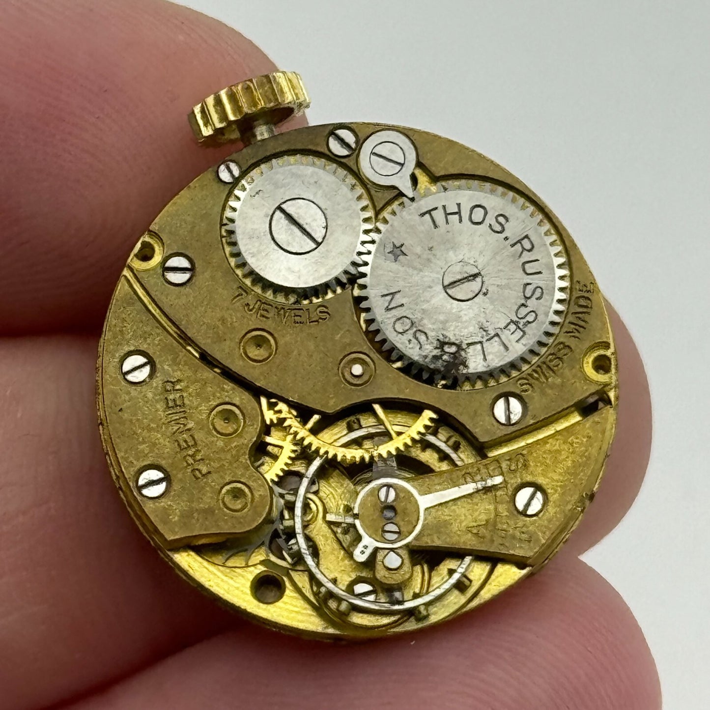 23.6mm Running Thomas Russell & Son Premier Manual Wind Watch Movement PARTS