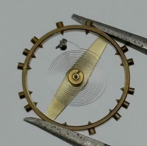 FHF 70 Balance Wheel Complete And Spring 10 1/2''' 201 M Watch Movement Parts 