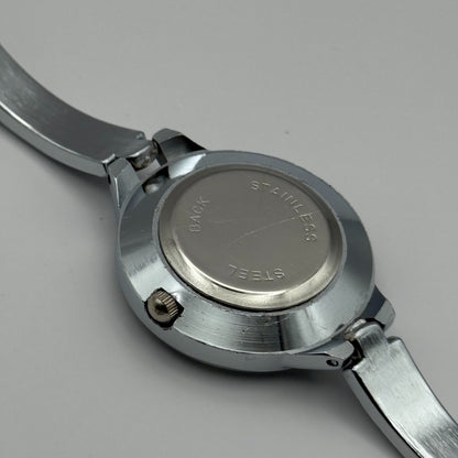 Tiho Ladies Quartz Watch Butterfly Design Dial Silver Tone Bracelet Working 30mm