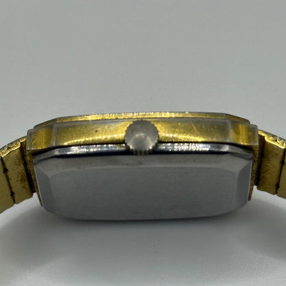 27mm Vintage Parma 17 Jewels Gold Plated Manual Wind Watch FOR PARTS / REPAIR