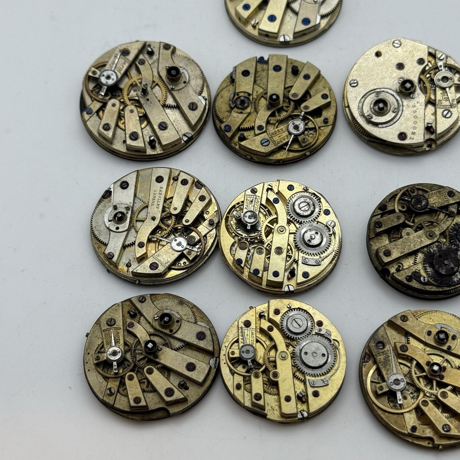 Bundle Mixed Antique / Vintage Pocket Watch Movements Joblot PARTS REPAIR SPARES