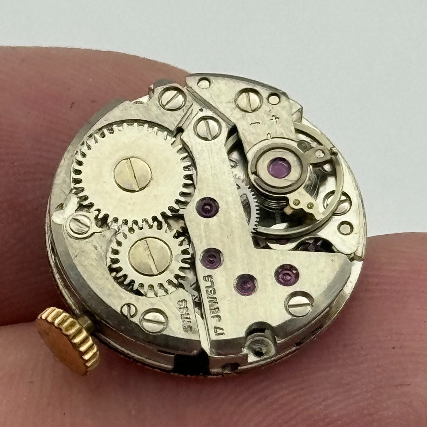 17.4mm Running FHF 351 Thermidor Manual Wind Swiss Watch Movement Vintage PARTS