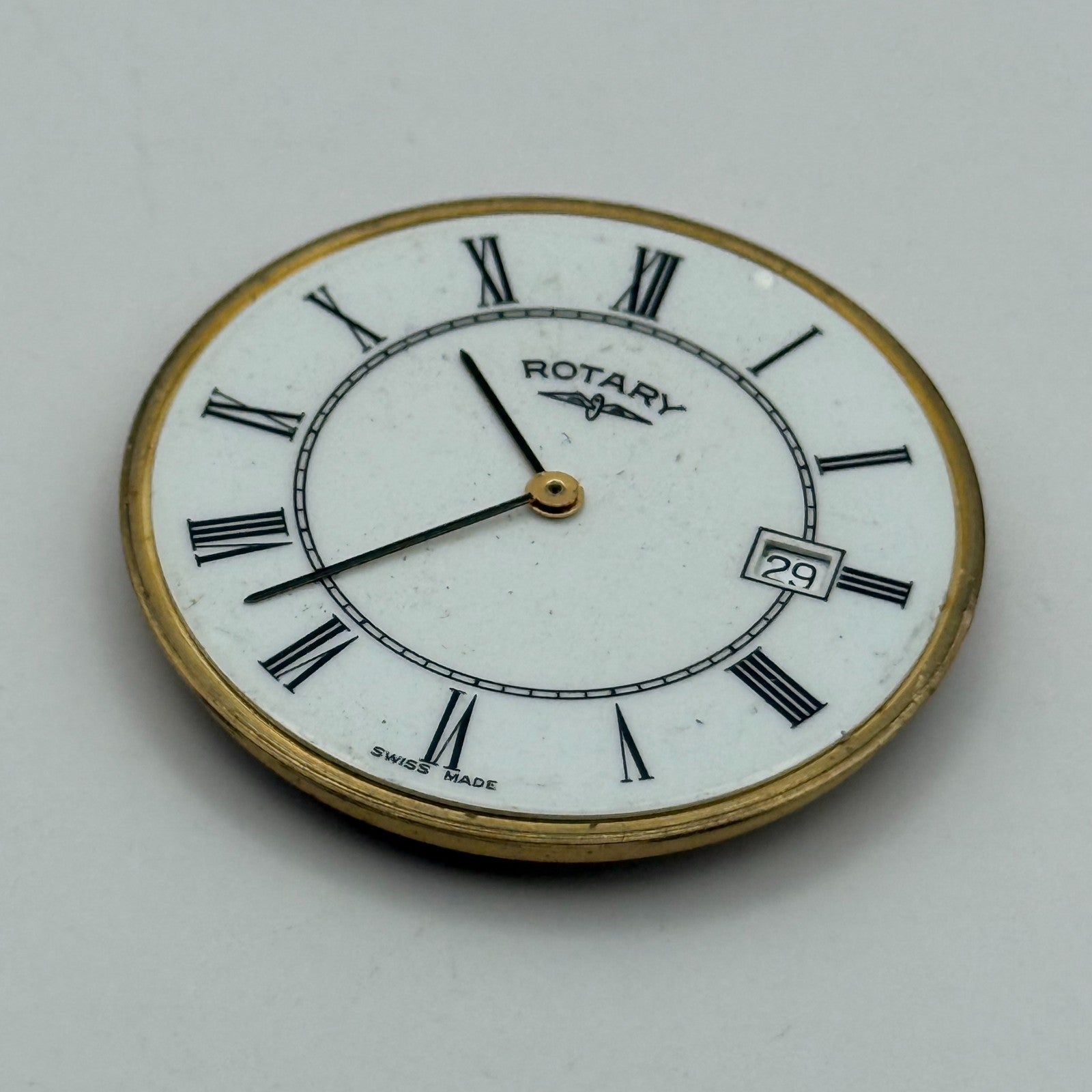 ETA 955.412 Quartz Watch Movement Rotary Date Vintage Swiss Parts Repair 31.8mm