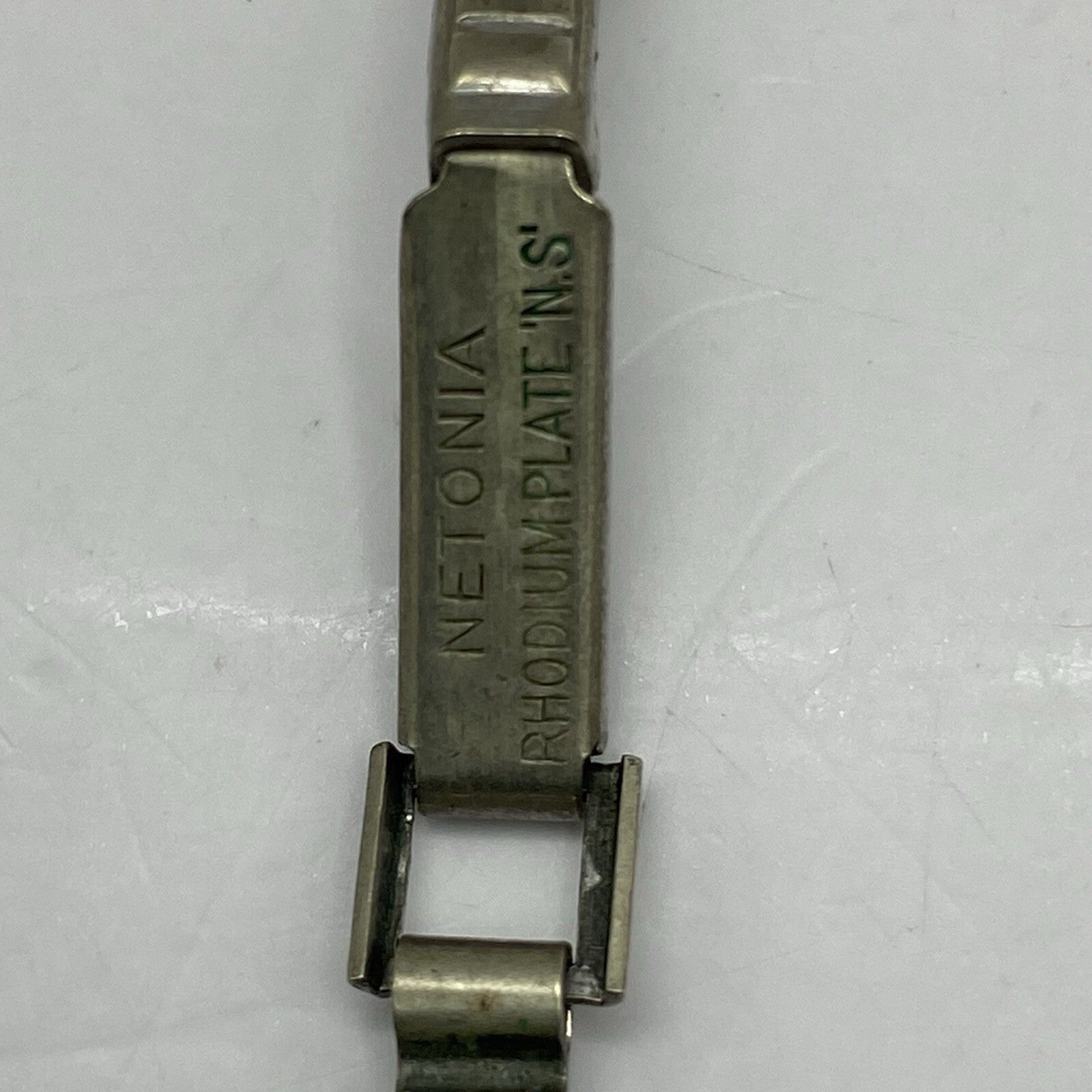 22mm Buren Sub Seconds Netonia Rodium Plated Strap Watch FOR PARTS