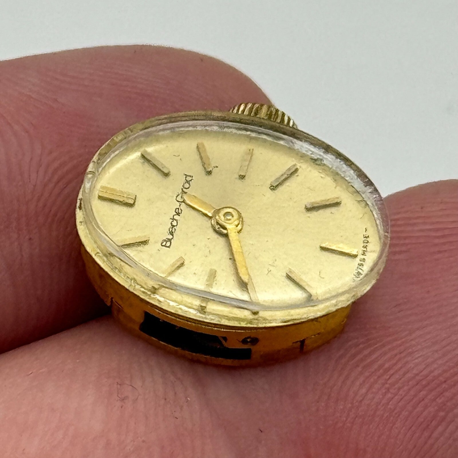 12.8mm Ladies Bueche Girod Manual Wind Swiss 17 Jewels Watch Movement PARTS