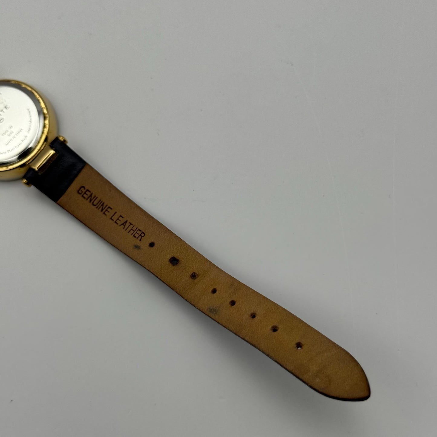 Infinite Ladies Quartz Watch Silver Dial Blue Leather Strap Japan Working 28mm