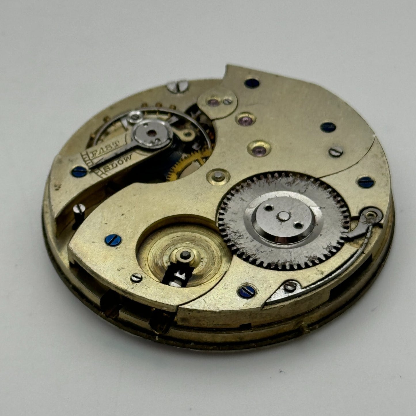 45mm Open Face Unidentified Swiss Pocket Watch Movement PARTS REPAIR SPARES