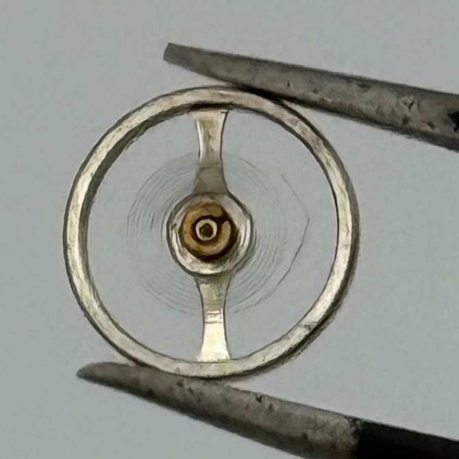 Oris 410 Balance Wheel Complete And Spring  5¼’’’ 330 M Watch Movement Parts NOS