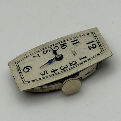 Running Vintage Zenith Tilden Thurber High Grade Oval Tank Watch Movement Manual