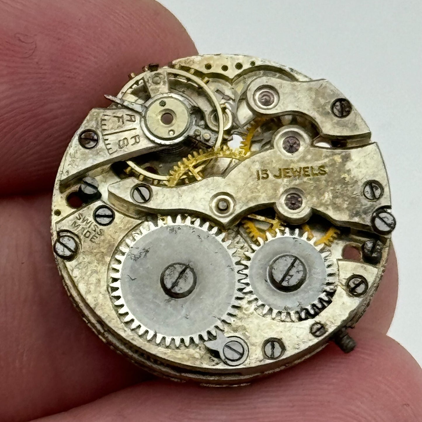 23.7mm Men's AS 340 A Schild Manual Wind 15 Jewels Swiss Watch Movement PARTS