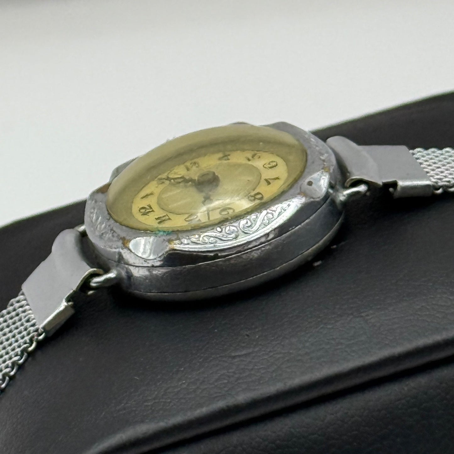 21mm Vintage Ladies Art Deco Mother Of Pearl Dial Manual Wind Watch PARTS REPAIR