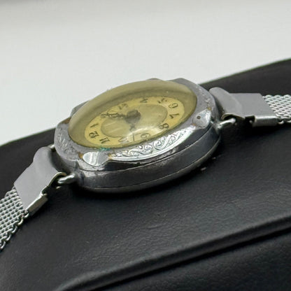 21mm Vintage Ladies Art Deco Mother Of Pearl Dial Manual Wind Watch PARTS REPAIR