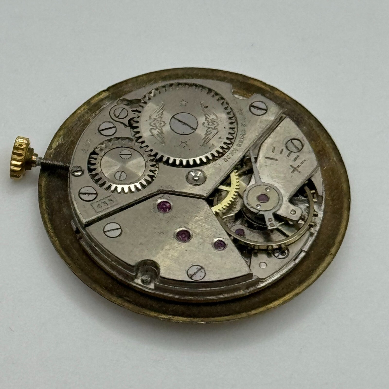 23.5mm Rotary Mens Peseux 320 Manual Wind 15 Jewels Watch Movement PARTS REPAIR