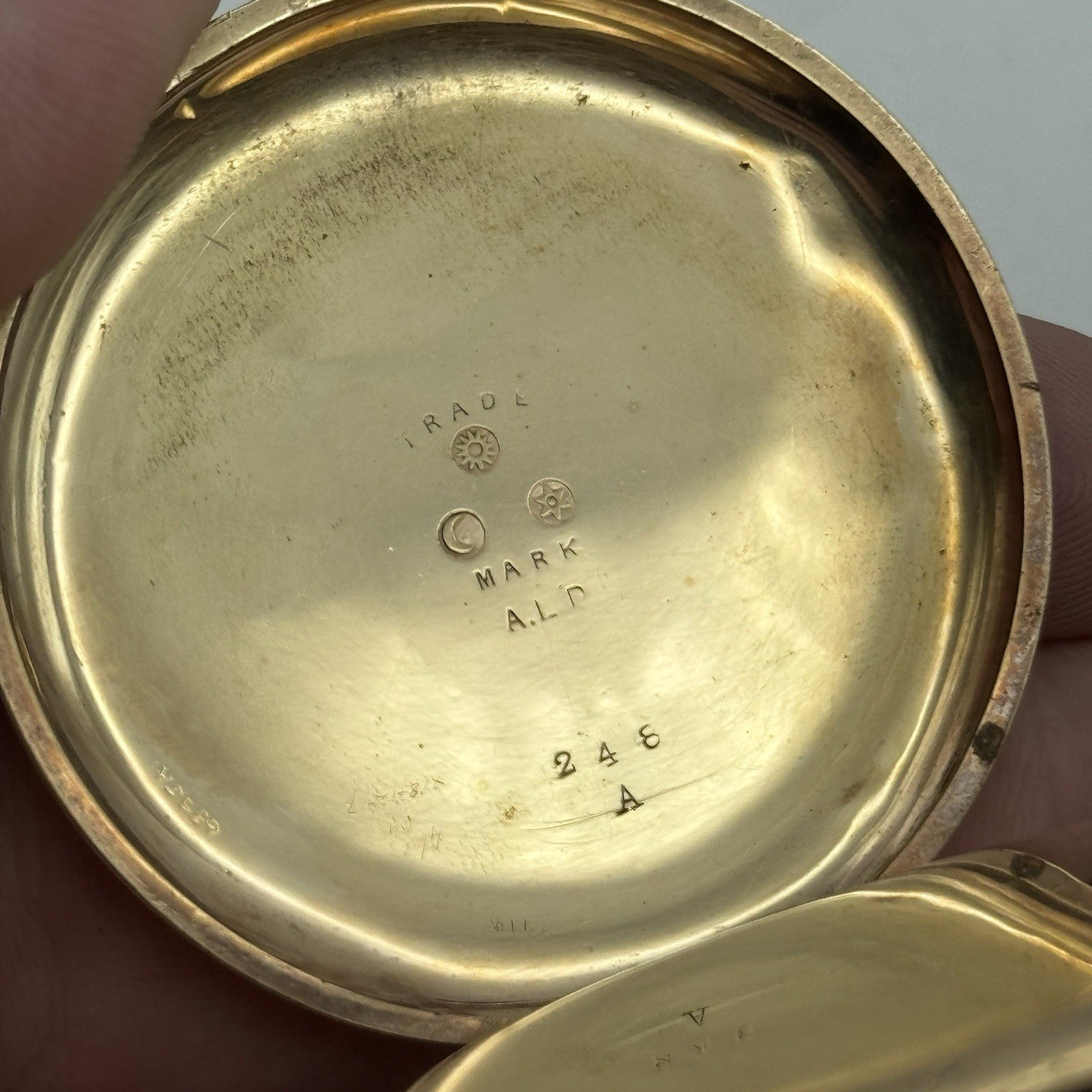 16S Waltham Bond St Model 1888 10ct Gold Plate Open Face Pocket Watch TO RESTORE