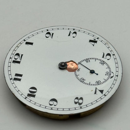 43.2mm Vintage Open Face Sub Seconds Balance Ok Pocket Watch Movement PARTS