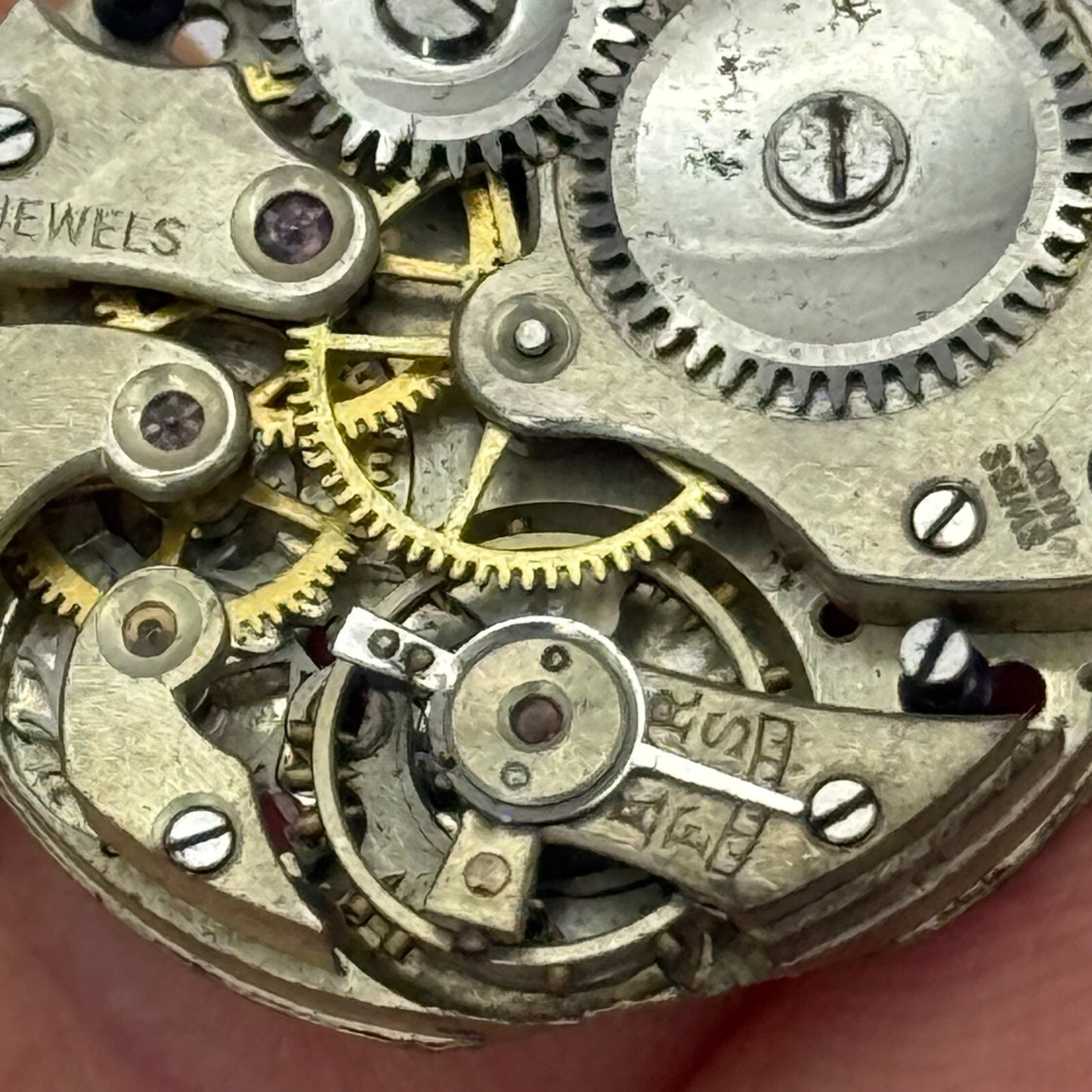 23.7mm Vintage 15 Jewels Trench Watch Movement Swiss Manual Wind PARTS REPAIR